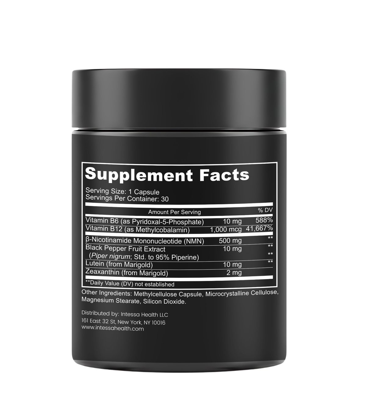 Supplement facts label